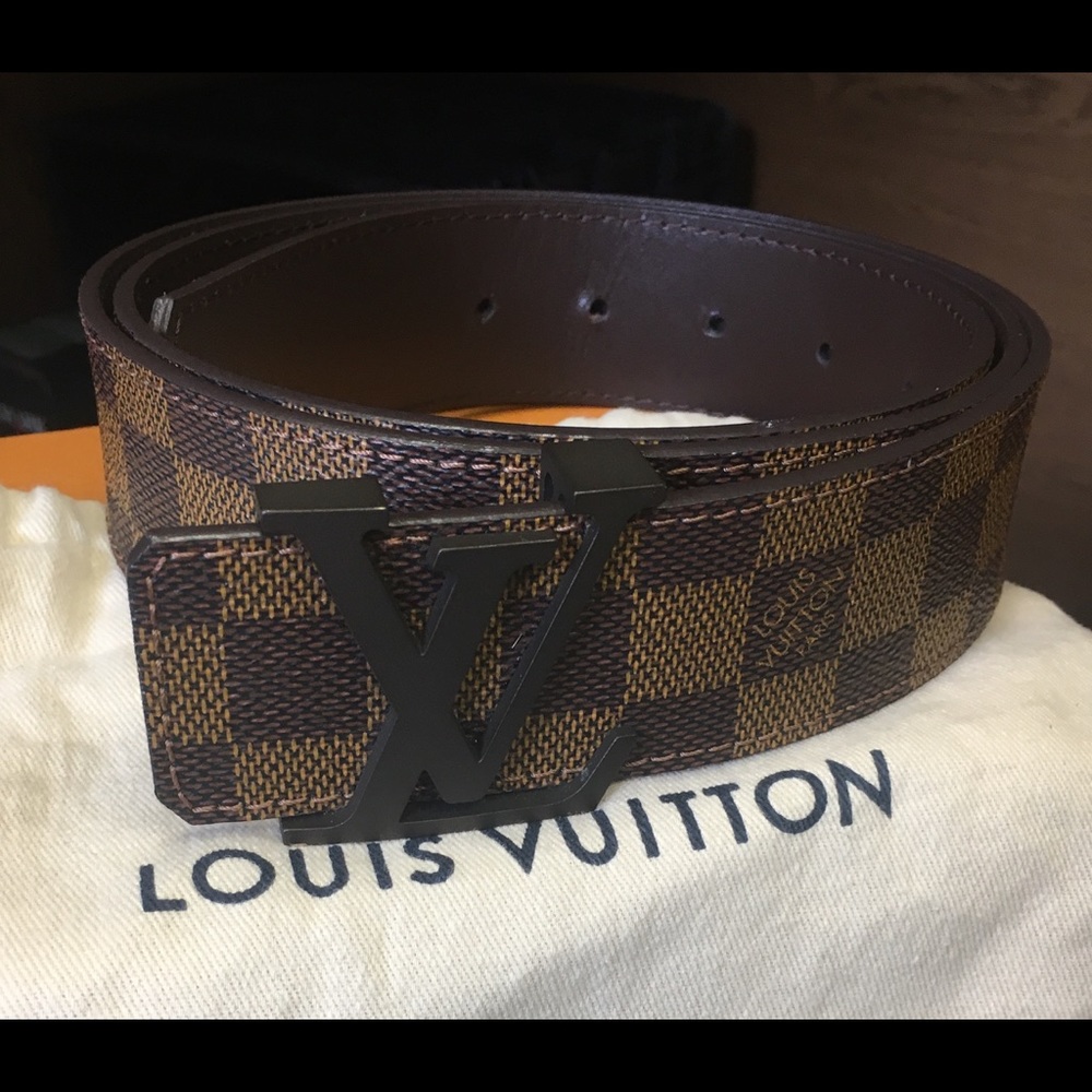 Authentic Louis Vuitton "Damien Ebene"  Men's belt